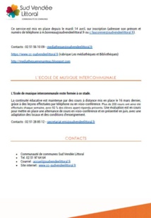 LES MESURES DE DECONFINEMENT - SUD VENDEE LITTORAL  - Communiqué du 11/05/2020